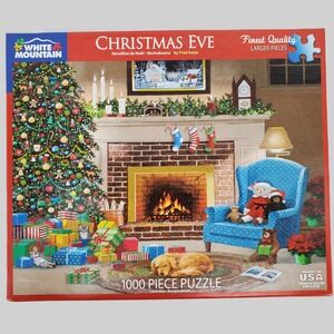 White Mountain Christmas Eve 1000 Piece‎ Jigsaw Puzzle Fred Swan 1611 Pre-Owned
